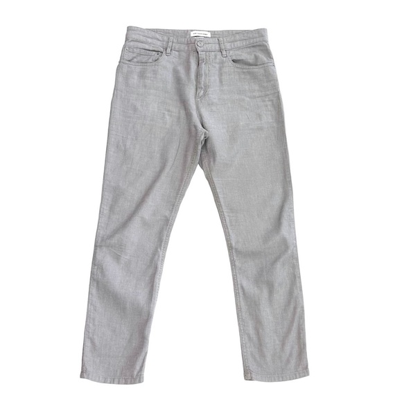 Isabel Marant Etoile US 4/FR 36/small stretch linen-blend gray cropped pants - Picture 1 of 13